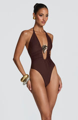 Joni Swimsuit - Plum Brown