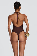 Joni Swimsuit - Plum Brown
