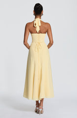 Hayden Midi Dress - Lemon