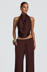 Hazel Top - Plum Brown