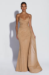 Ashika Maxi Dress - Gold Sparkle