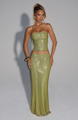Hali Maxi Skirt - Olive