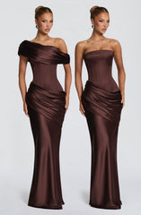 Ella Maxi Dress - Plum Brown