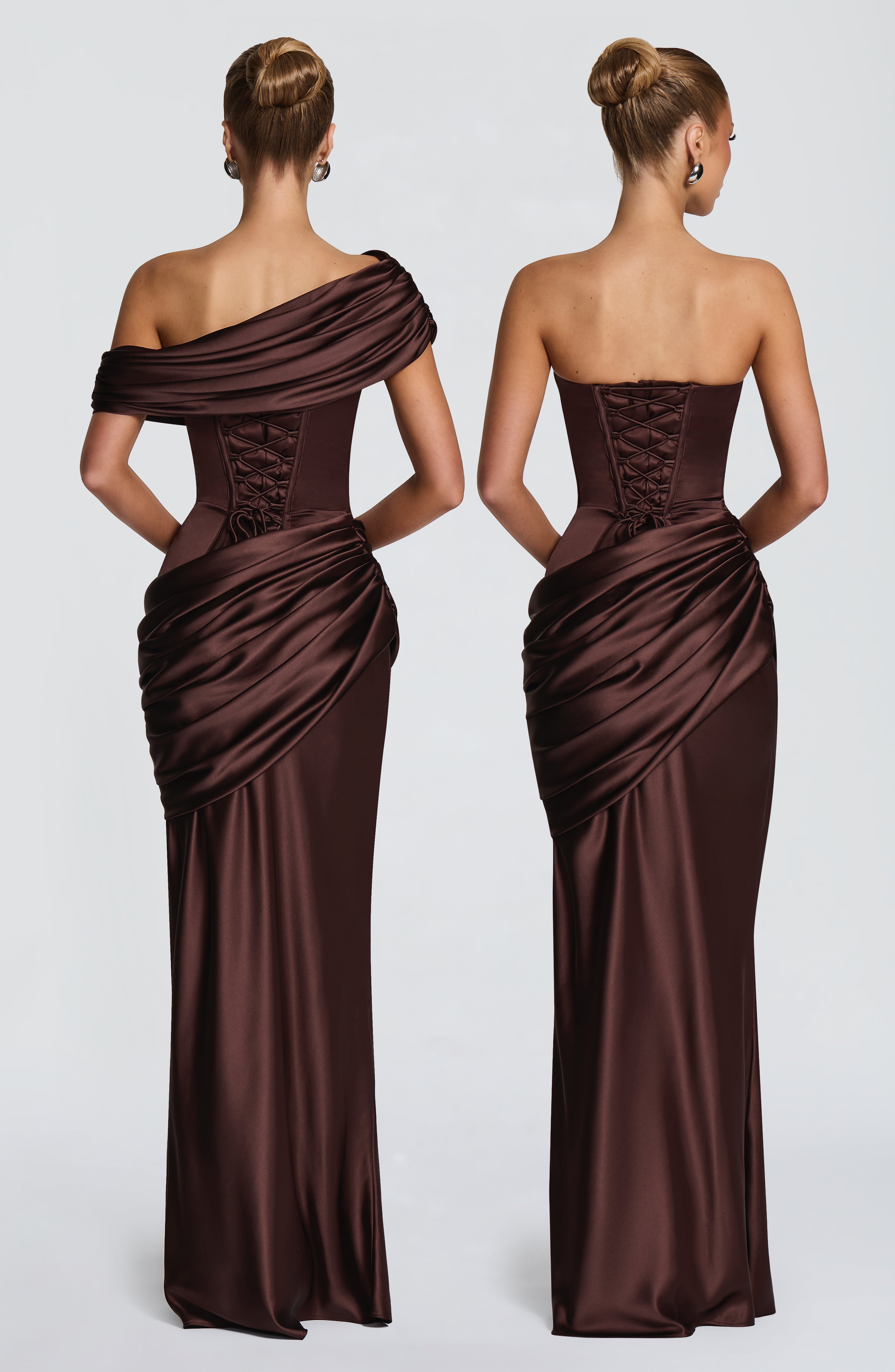 Ella Maxi Dress - Plum Brown