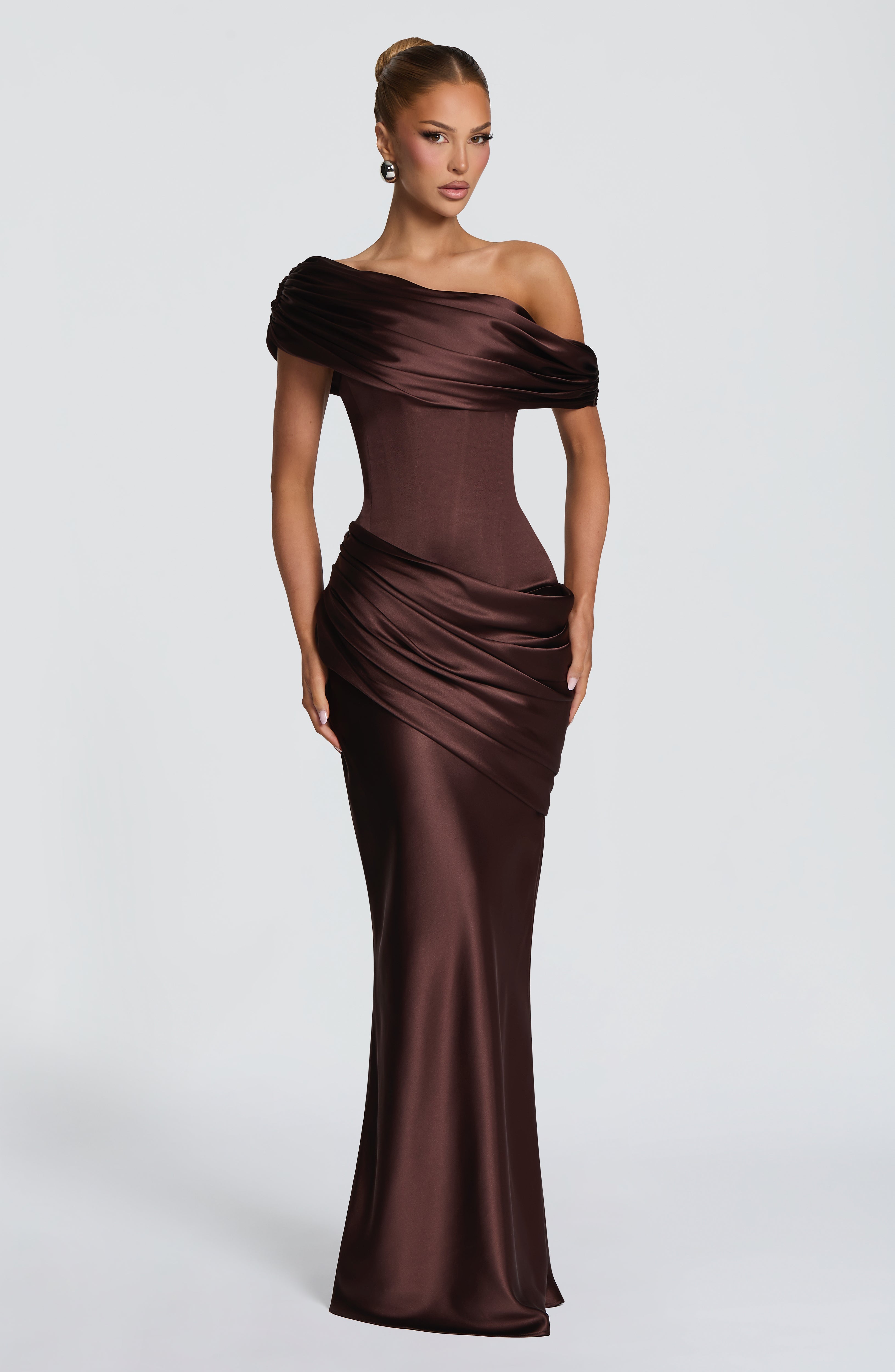 Ella Maxi Dress - Plum Brown