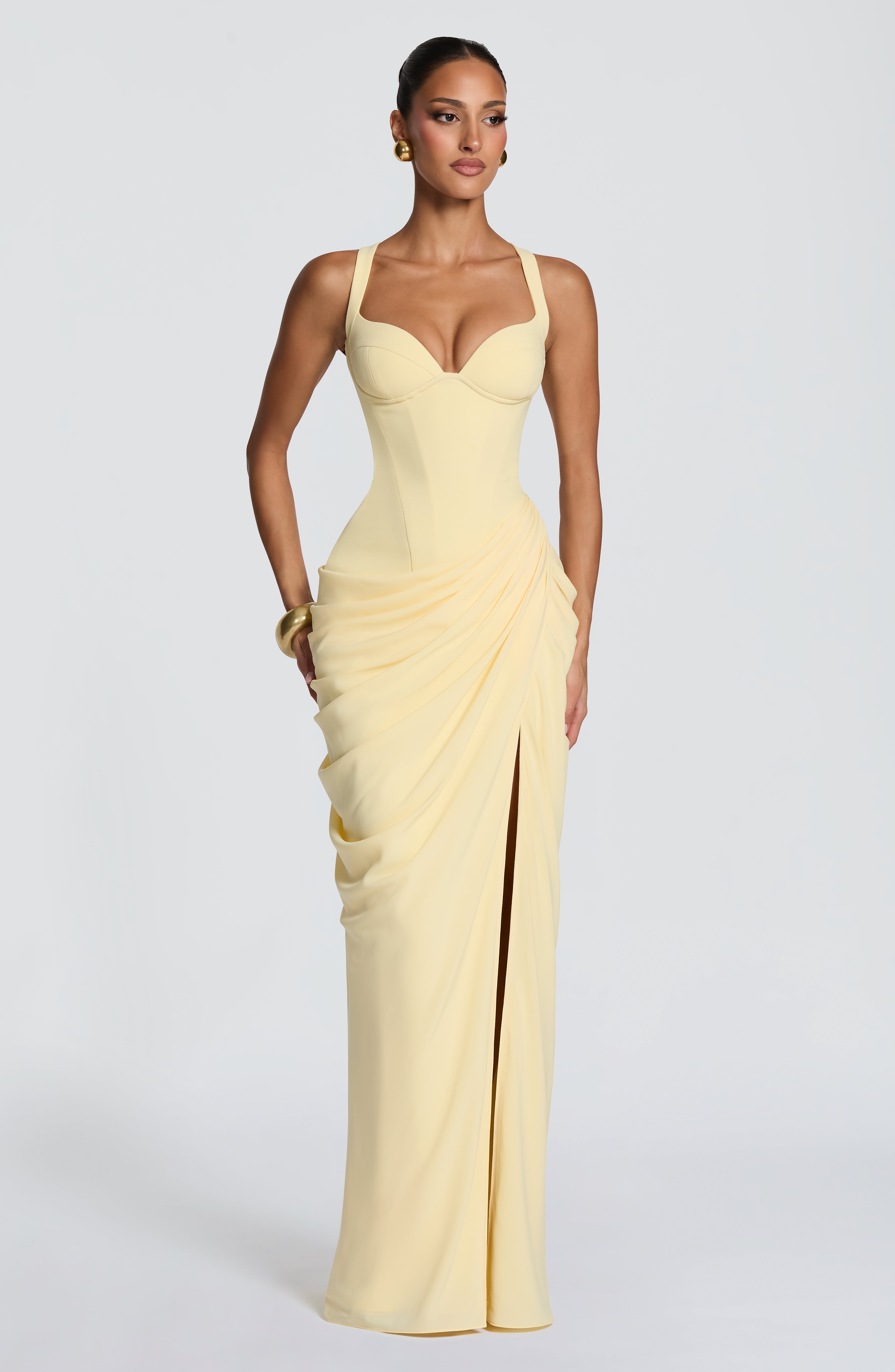 Elara Maxi Dress - Lemon
