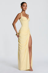 Elara Maxi Dress - Lemon
