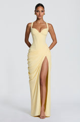 Elara Maxi Dress - Lemon
