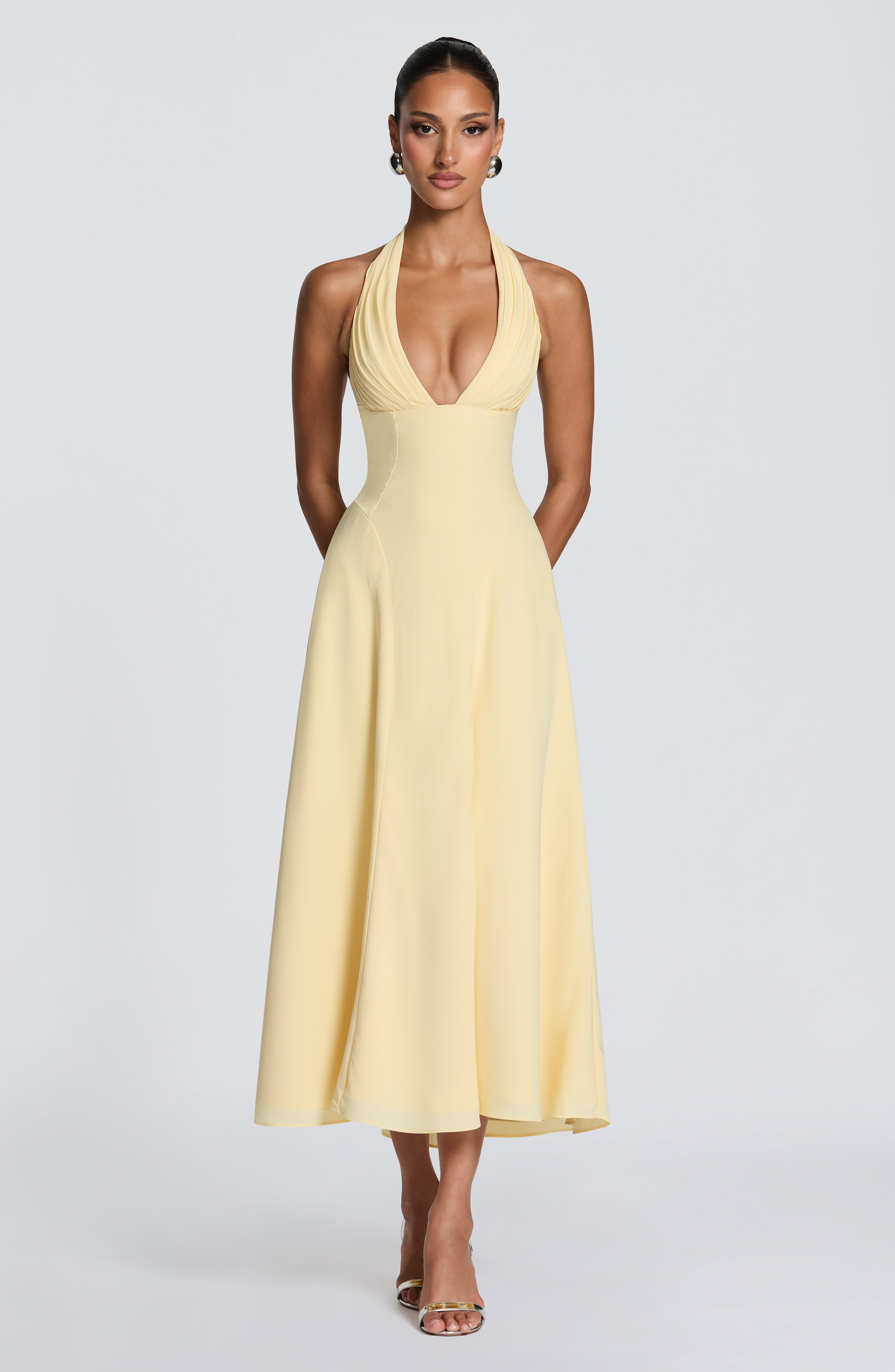 Hayden Midi Dress - Lemon