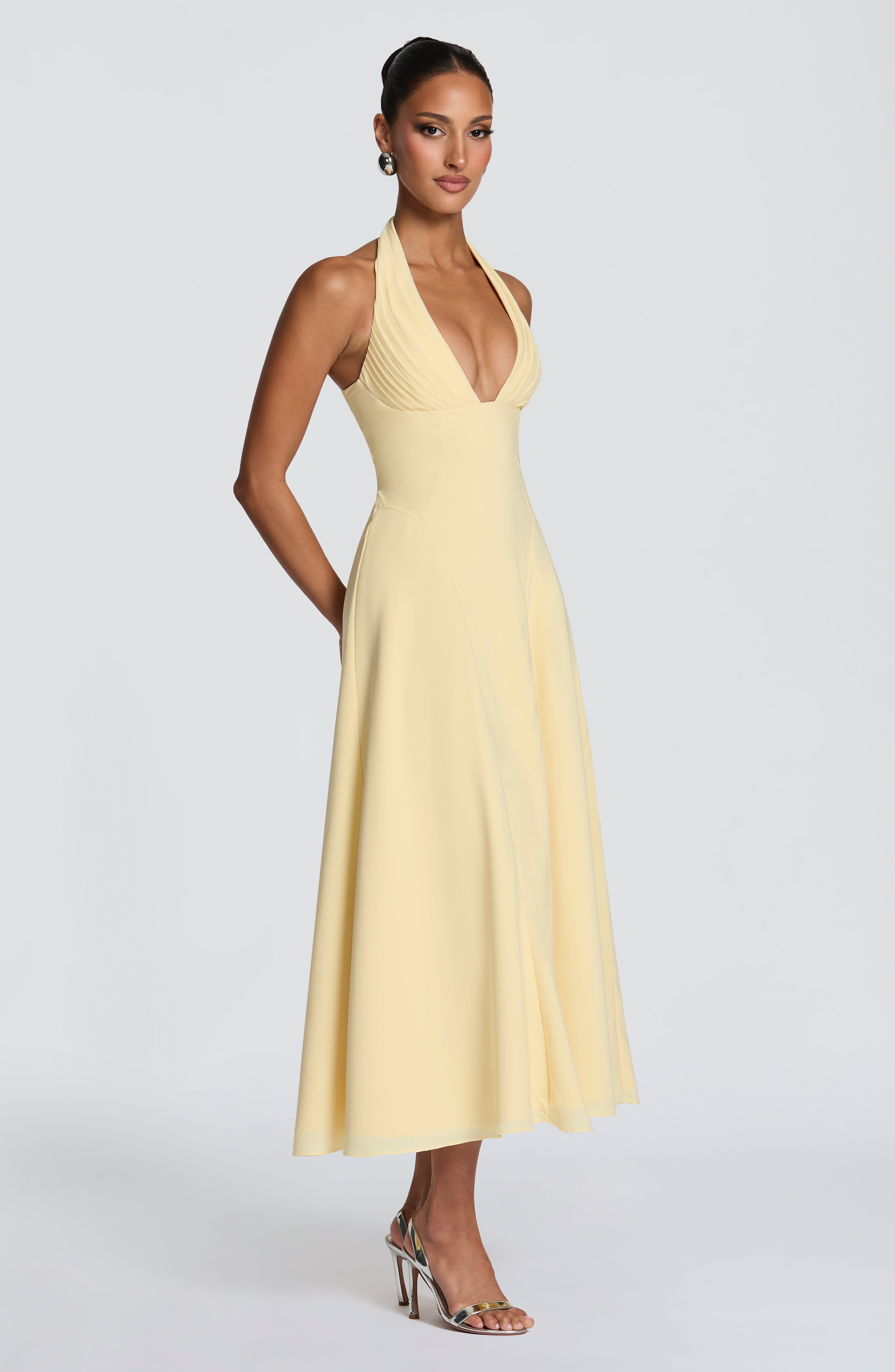 Hayden Midi Dress - Lemon