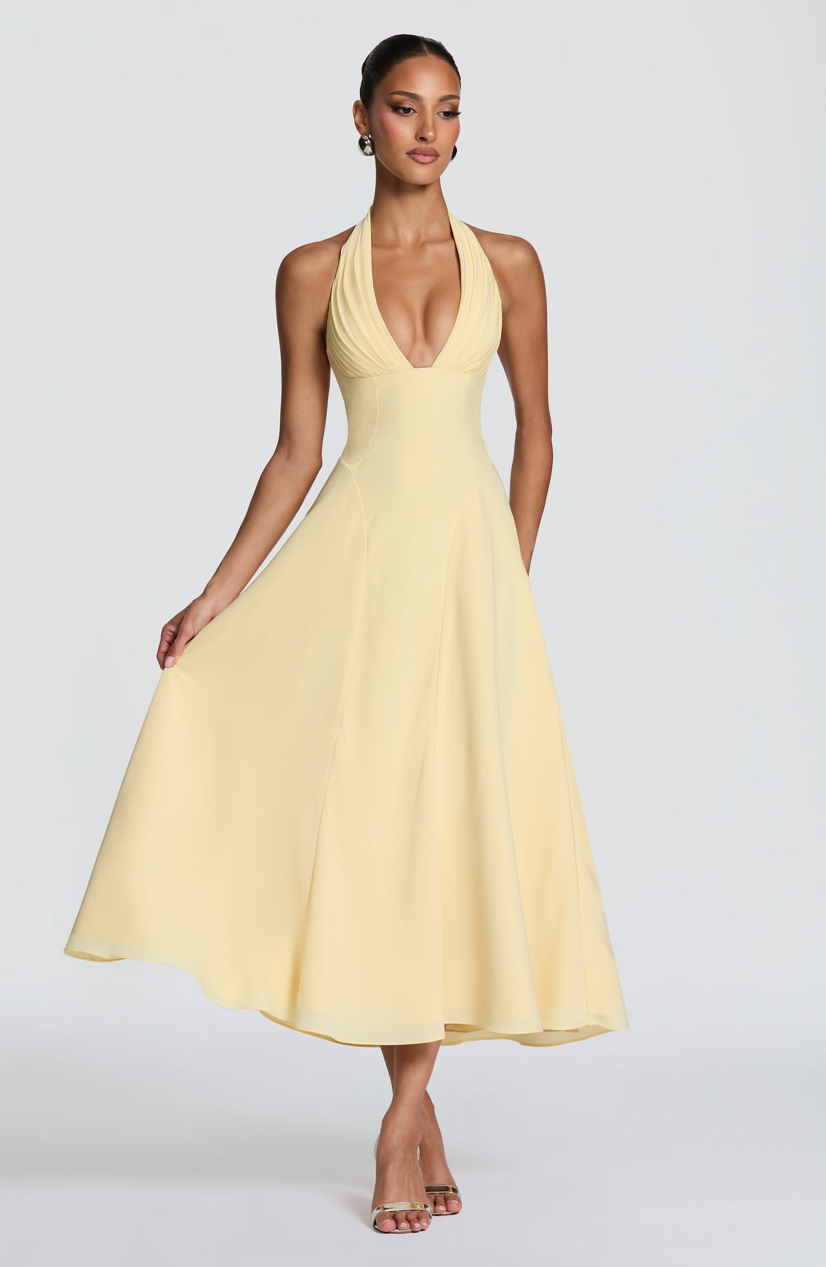Hayden Midi Dress - Lemon