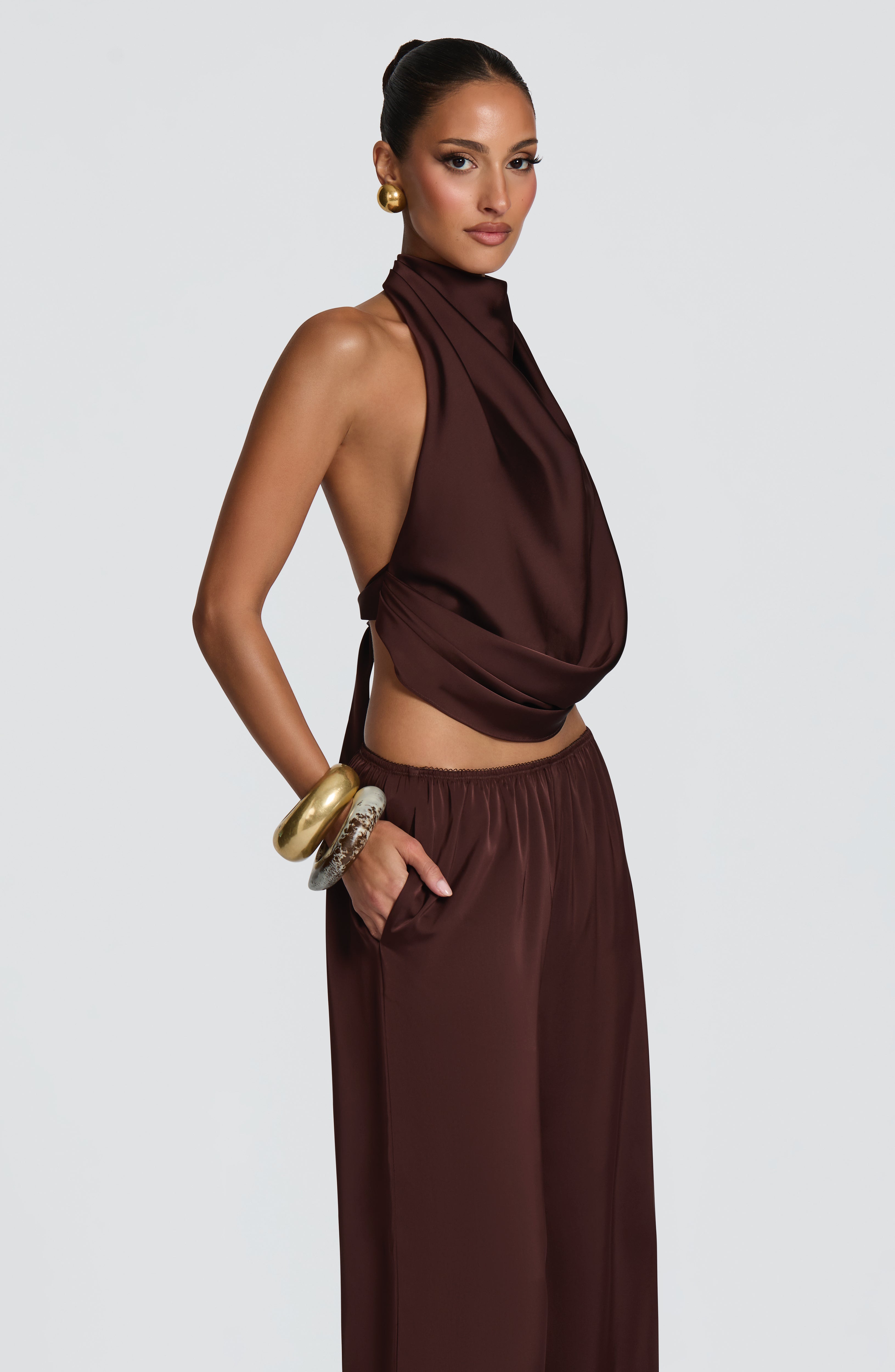 Hazel Top - Plum Brown