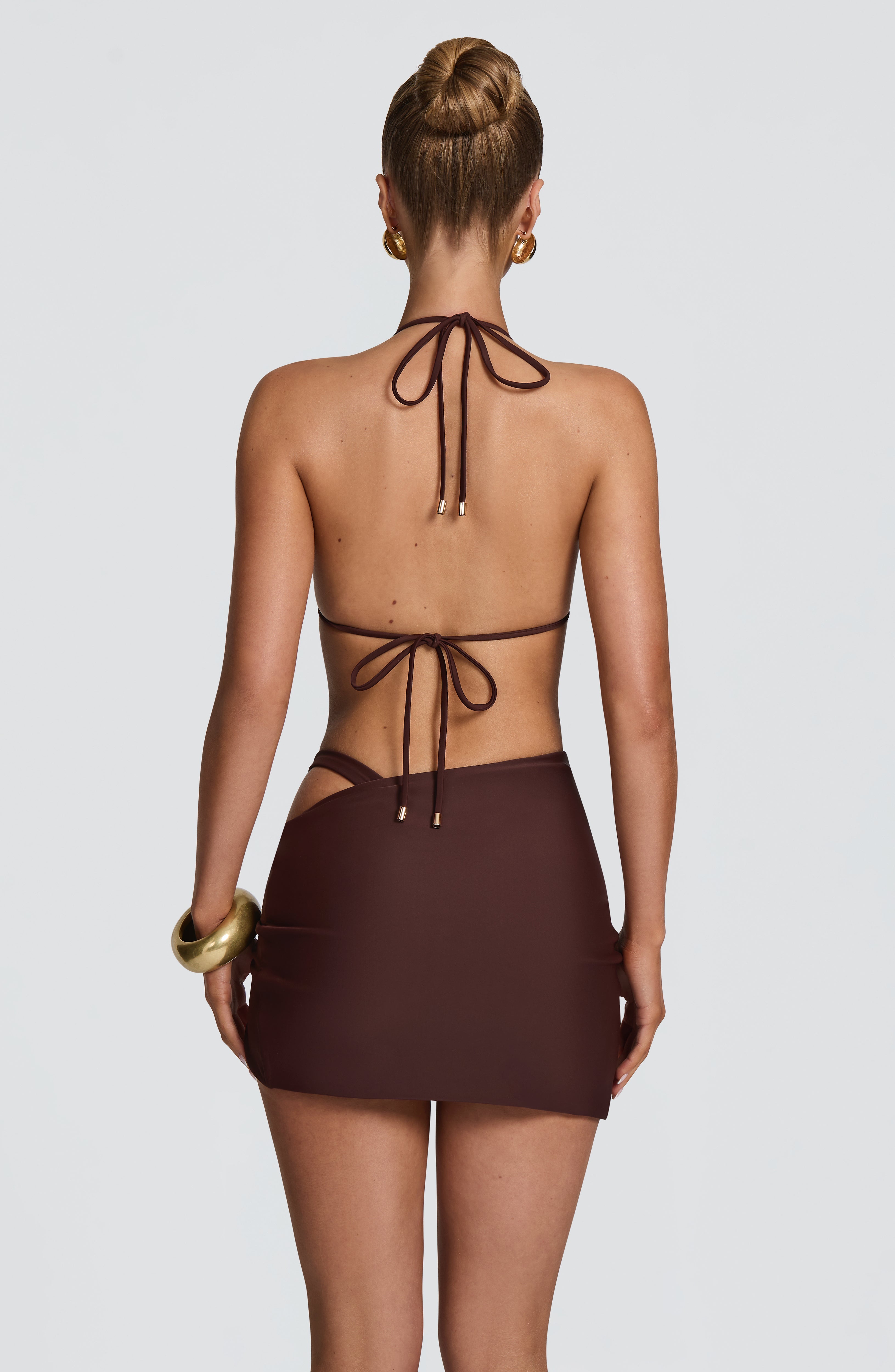 Edie Mini Sarong - Plum Brown
