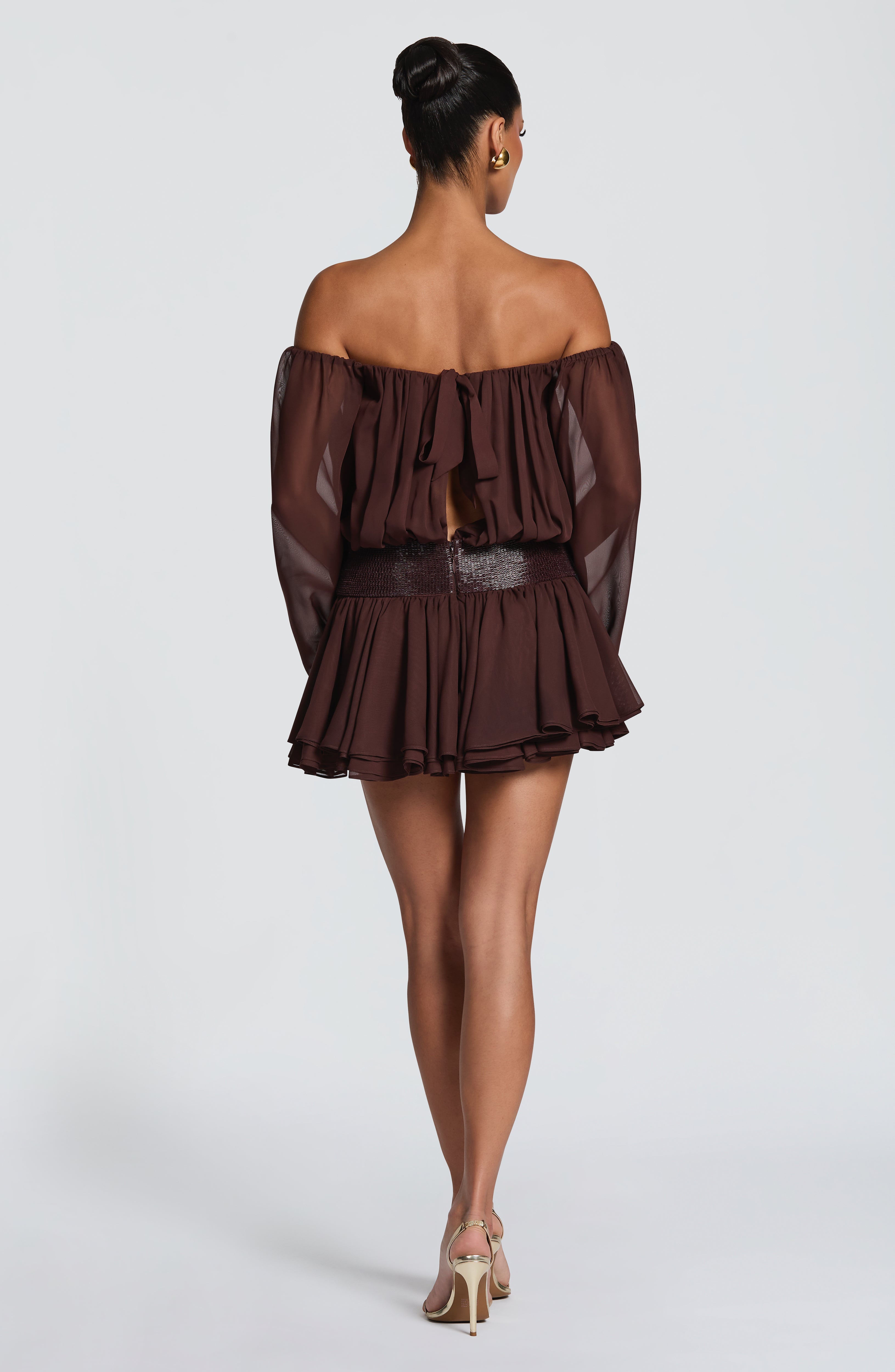 Deja Playsuit - Plum Brown