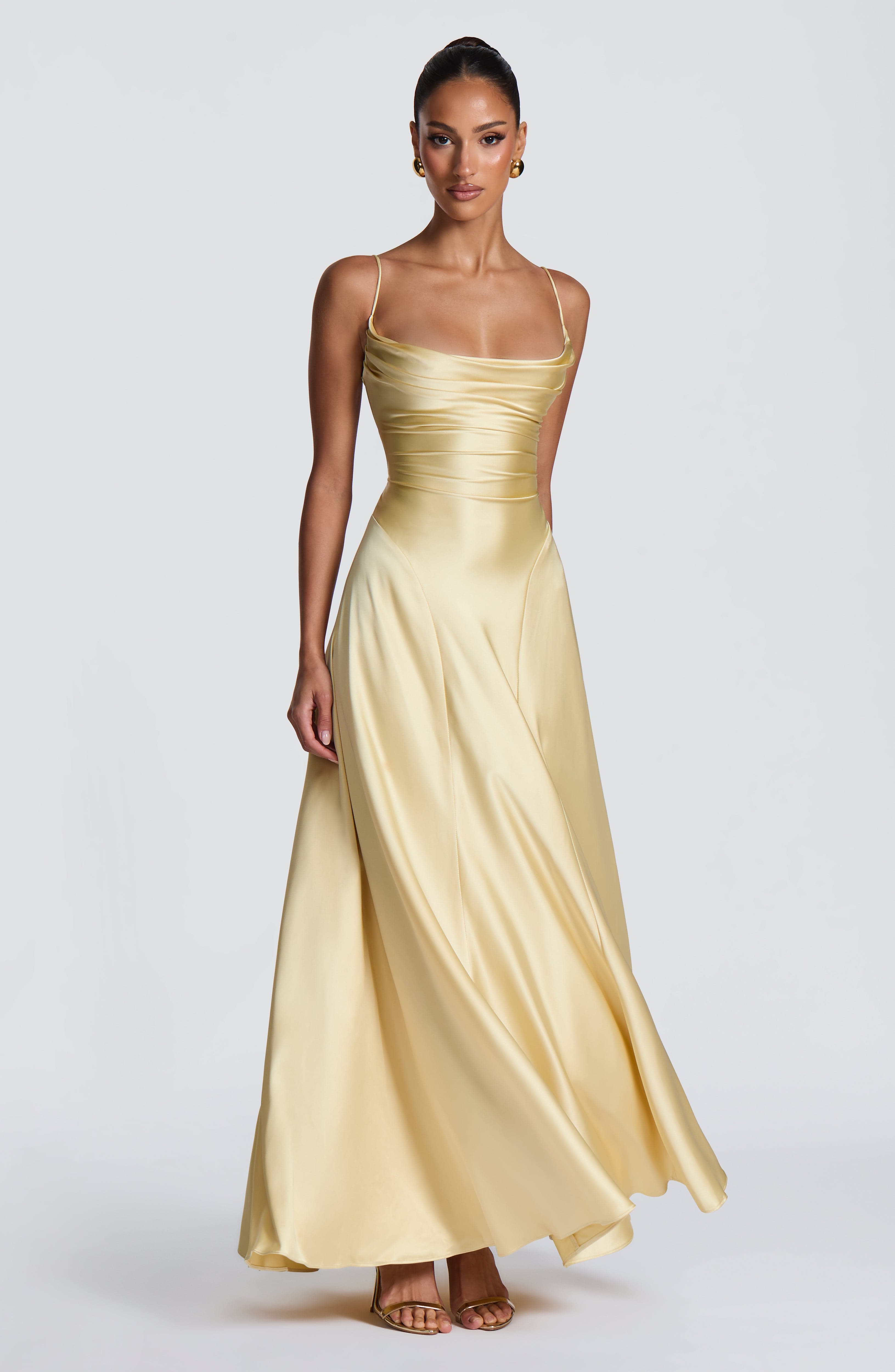 Adelina Maxi Dress - Lemon