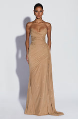 Ashika Maxi Dress - Gold Sparkle