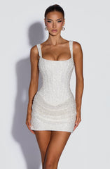 Christabel Mini Dress - Ivory Sparkle