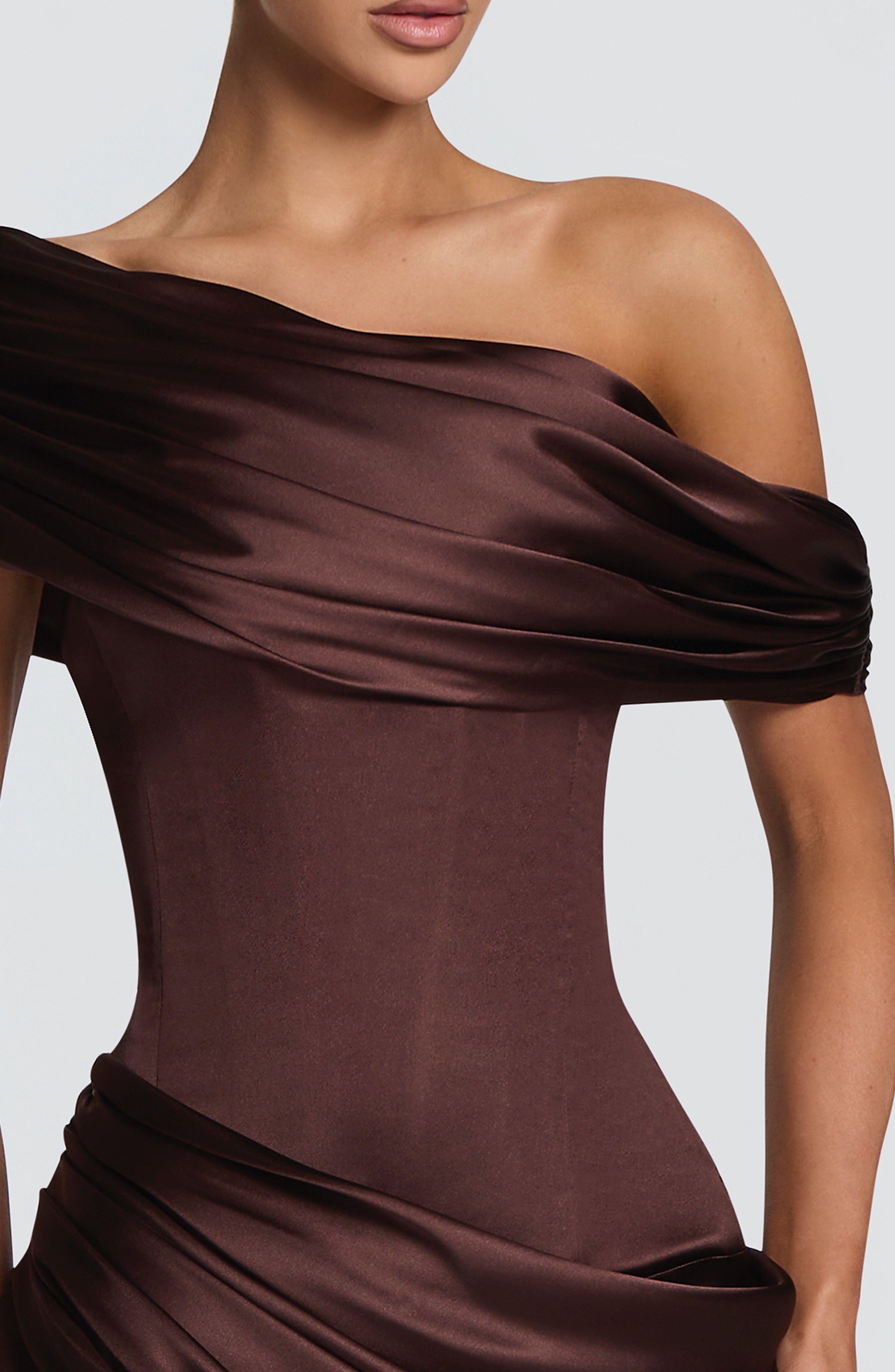 Ella Maxi Dress - Plum Brown