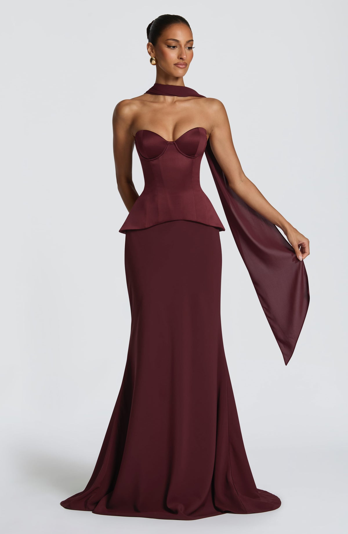 Kaia Maxi Skirt - Cherry Lacquer