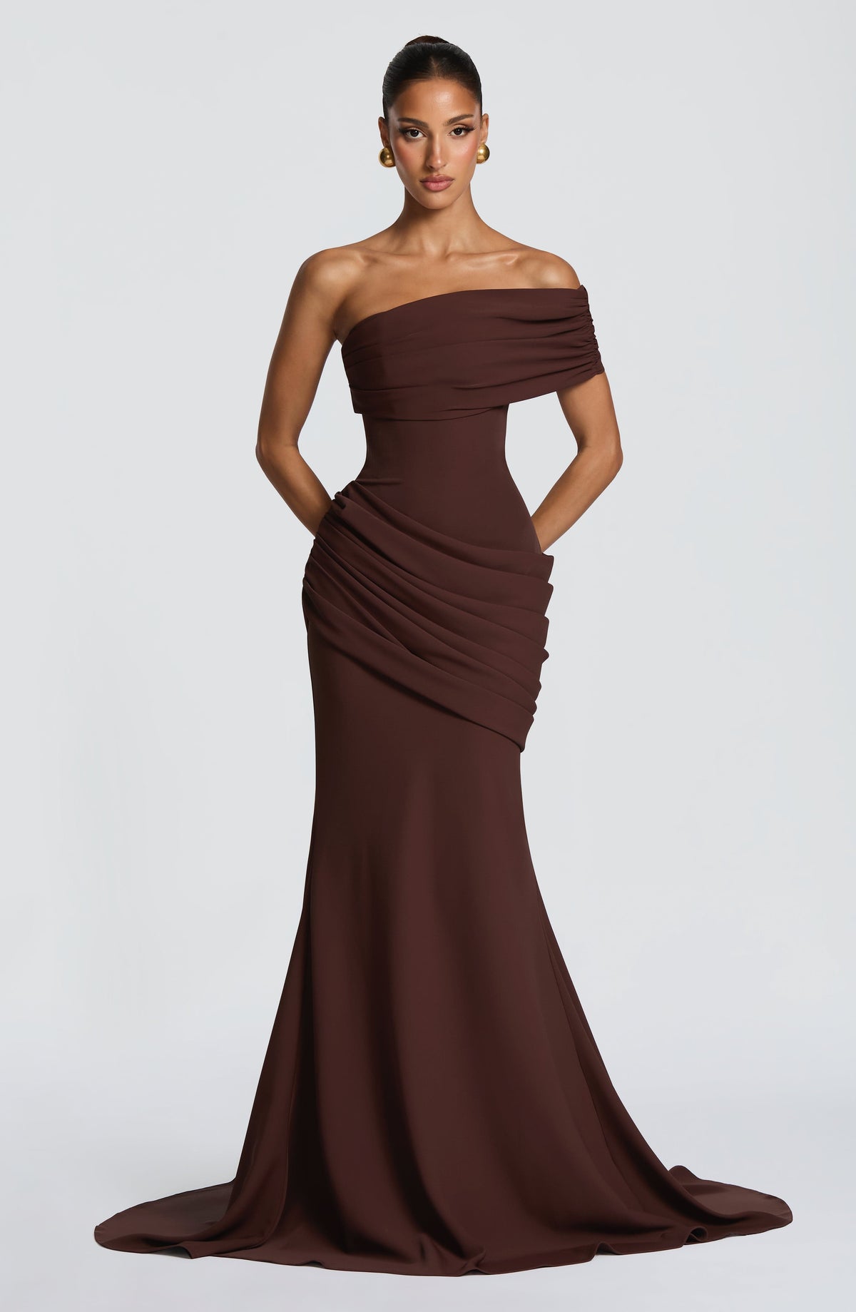 Kasia Gown - Plum Brown