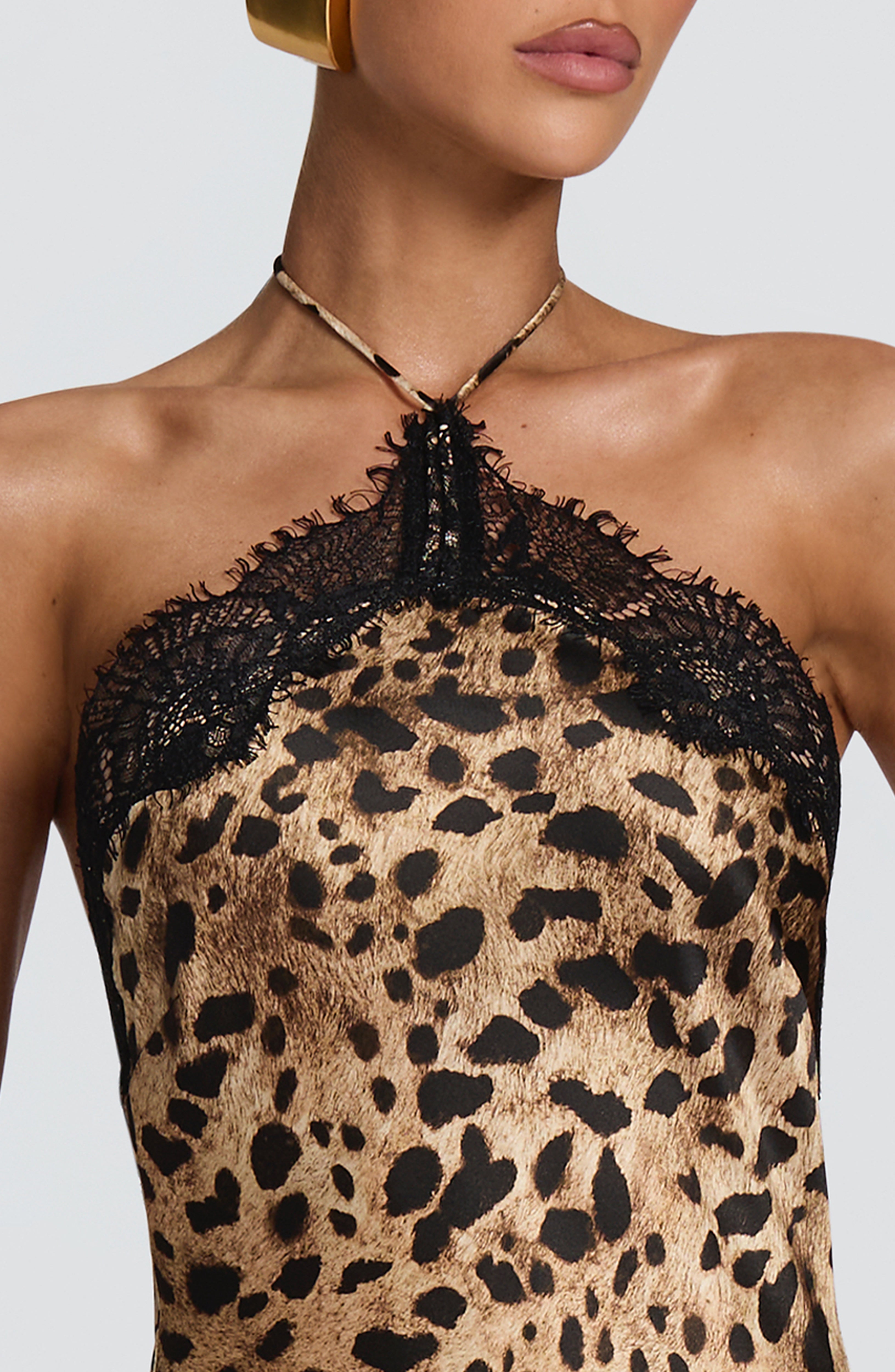 Agnetha Maxi Dress - Leopard Print